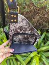 Cowhide Fur Leather Hair on Hide Shoulder Bag Stylish Trending Travel Handbag