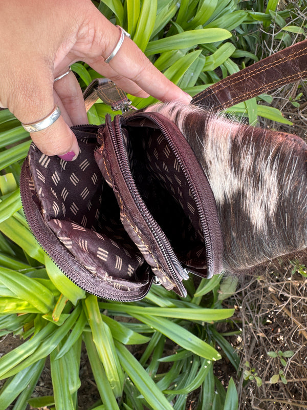 Hair On Hide Fur Leather Shoulder Bag Stylish Trending Travel Easy To Carry Handbag