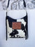 Cowhide Fur Leather Fringe Hand Bag Stylish Purse Hand Tooled Leather Shoulder Bags