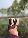 Cowhide Fur Leather Clutch Purse Phone Case Genuine Leather Wallet Women Uses Clutch