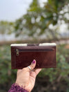 Cowhide Fur Leather Clutch Purse Phone Case Genuine Leather Wallet Women Uses Clutch