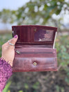 Cowhide Fur Leather Clutch Purse Phone Case Genuine Leather Wallet Women Uses Clutch