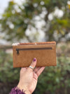 Cowhide Fur Leather Clutch Purse Phone Case Genuine Leather Wallet Women Uses Clutch