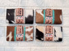Hand Tooled Carving Clutch Phone Case Stylish Cowhide Fur Leather Western Wallets