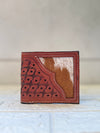 Hand Tooled Leather Long Zipper Men's Wallet Fashionable Hair On Hide Cash Holder Gift for Him