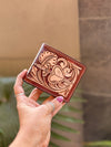 Long Zipper Men's Wallet Hand Tooled Leather Fashionable Brown Colour Cash Holder Gift for Him (Copy)