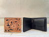 Hand Tooled Leather Long Zipper Men's Wallet Fashionable Brown Colour Cash Holder Gift for Him