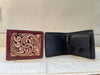 Men's Wallet Hand Tooled Leather Dark Brown Colour Cash Holder Gift for Him