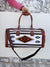 Latest Arrival Vintage Style Aztec Tooled Leather Duffel Bags Genuine Leather Large Travel Bags