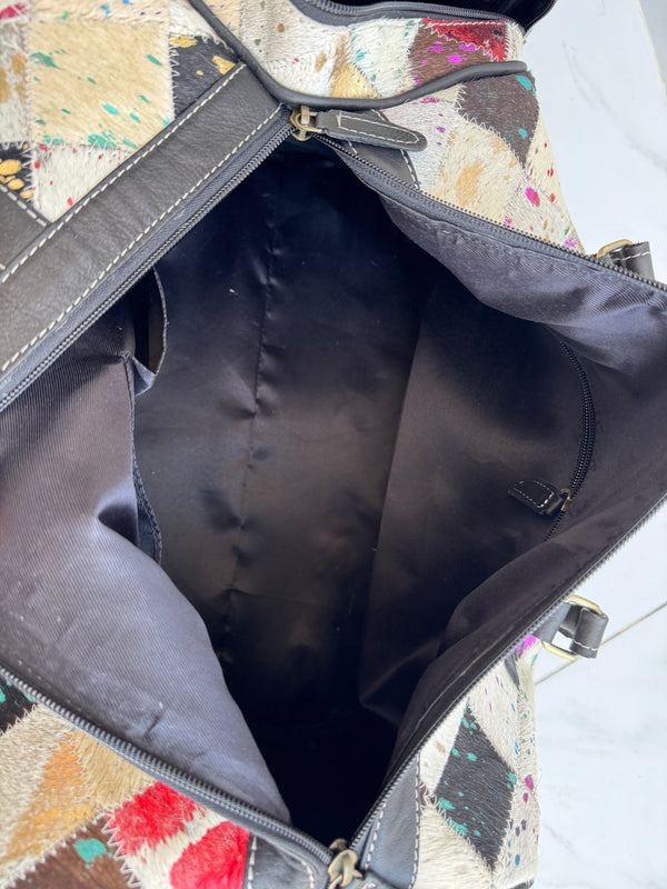 Latest Arrival Metallic Leather Luggage Bags Unique Designer Handmade Bag Unisex Travel Bag Duffel Bag