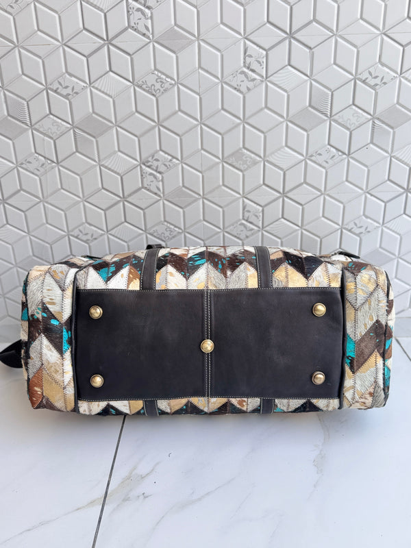 Latest Arrival Metallic Leather Luggage Bags Unique Designer Handmade Bag Unisex Travel Bag Duffel Bag