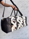 Cowhide Leather Luggage Bags Unique Designer Handmade Bag Unisex Travel Duffel Bag