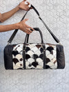 Genuine Leather Hair On Hide Luggage Bags Unique Designer Handmade Bag Unisex Travel Duffel Bag