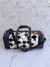 Genuine Leather Hair On Hide Luggage Bags Unique Designer Handmade Bag Unisex Travel Duffel Bag