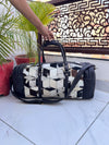 High Quality Cowhide Leather Luggage Bags Handmade Bag Unisex TravelDuffel Bag