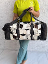 High Quality Cowhide Leather Luggage Bags Handmade Bag Unisex TravelDuffel Bag