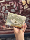 Hair on Hide Leather Coin PurseWallet Card Holders Genuine Metallic Fur Leather Mini Pouch
