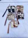 Hair on Hide Leather Coin Purse Stylish Clutch ATM Card Holder Cowhide Leather Western Style Clutch