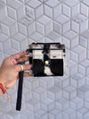 Hair on Hide Leather Coin Purse Stylish Clutch ATM Card Holder Cowhide Leather Western Style Clutch