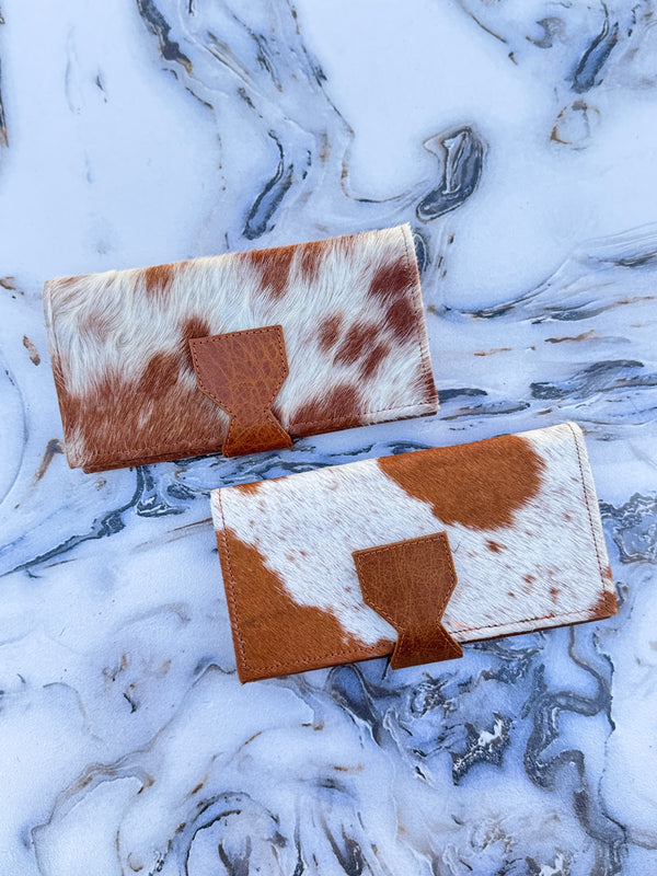 Cowhide Fur Leather Wallet Clutch Hair on Hide Fur Purse Calf Leather Clutch Purse Western Women's Uses Clutch