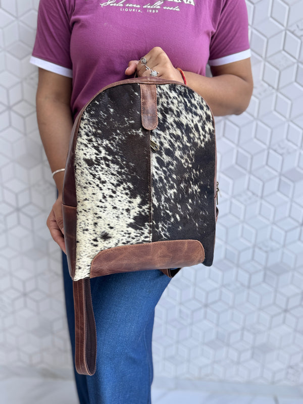 Genuine Leather Handmade Hair On Hide Leather Backpack RucksackBackpack Wholesale Bulk Product