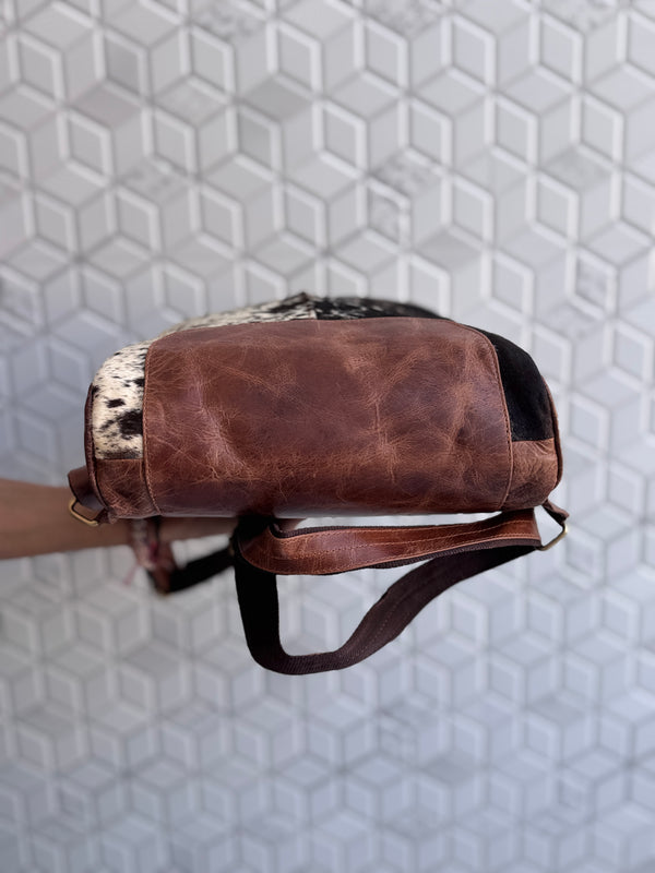 Genuine Leather Handmade Hair On Hide Leather Backpack RucksackBackpack Wholesale Bulk Product