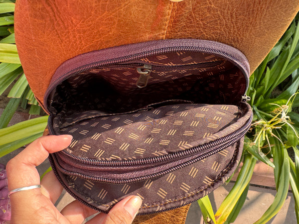 Handmade Shoulder Travel Bag Stylish Unisex Genuine Leather Handbag Multi Uses Money Bag