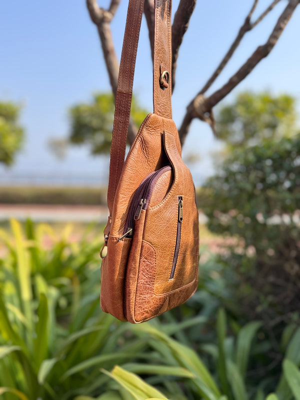 Handmade Shoulder Travel Bag Stylish Unisex Genuine Leather Handbag Multi Uses Money Bag