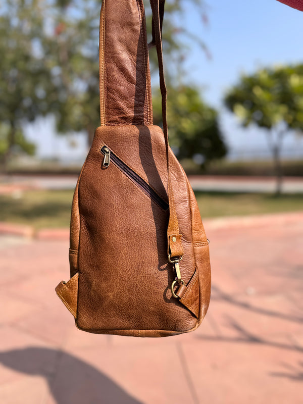 Handmade Shoulder Travel Bag Stylish Unisex Genuine Leather Handbag Multi Uses Money Bag
