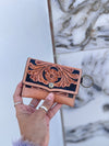 New Designer Hand Tooled Carving Small Size Coin Purse