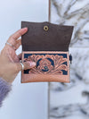 New Designer Hand Tooled Carving Small Size Coin Purse