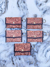 Hand Tooled Carving Coin Purse Western Leather Small Size Wallet for Unisex