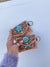 Hand Tooled Carving Coin Purse Western Leather Small Size Coin Purse for Women's