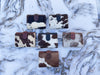 Real Cowhide Fur Leather Clutch Hair On Hide Fur Small Clutch Purse for Women