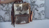 Cowhide Fur Leather Fringe Backpack Hair On Hide Fur Stylish Backpack School Bags UnisexBag