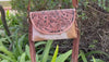 Cowhide Fur Leather Fringe Bag Hand Tooled Leather Cross Body Sling Bag Handmade Multi Uses Bags