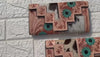 Real Cowhide Fur Leather Clutch Hand Tooled Carving Turquoise Colour Leather Credit Cards Cash Wallet Gifts