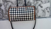 Hand Tooled Leather Luggage Bags Checkers Pattern Handmade Bag Unisex Travel Bag Big Size Handbag