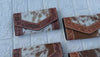 Hand Tooled Carving Wallet Clutch Stylish Cowhide Fur Leather Wallet