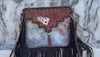 Western Fringe Transparent Clear Bag Stylish Hand Tooled Carving Leather Purse