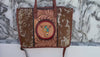 Hand Tooled Carving Leather Tote Bag Stylish Purse Cowhide Fur Leather Bags