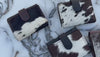 Real Cowhide Fur Leather Clutch Hair On Hide Fur Small Clutch Purse for Women