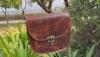 Western Style Genuine Leather Handmade Handbags Shopping Casual Bags for Women's Use