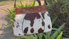 Cowhide Fur Leather Tote Bag Stylish Purse Hand Tooled Real Leather Cross Body Bags for Women's Multi Use