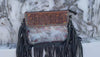 Fringe Transparent Clear Bag Stylish Hand Tooled Carving Leather Purse