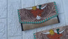 Hand Tooled Carving Clutch Stylish Genuine Leather Cowhide Fur Clutches For Women