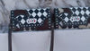 Hand Tooled Carving Wallet Clutch Phone Case Stylish Checkers Pattern Cowhide Fur Wallet