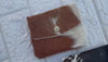 Hair on Hide Leather Coin Purse Designer Wallet Card Holders Genuine Cowhide Leather Mini Pouch
