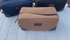 Genuine Leather Zipper Men & Women Toiletry Organiser Travel Cosmetic real Leather Makeup Bags With Handle