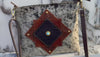 Hand Tooled Carving Leather Handbag Real Cowhide Fur Sling Bag
